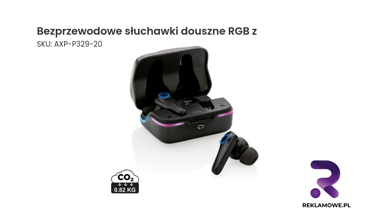 Bezprzewodowe słuchawki douszne RGB
