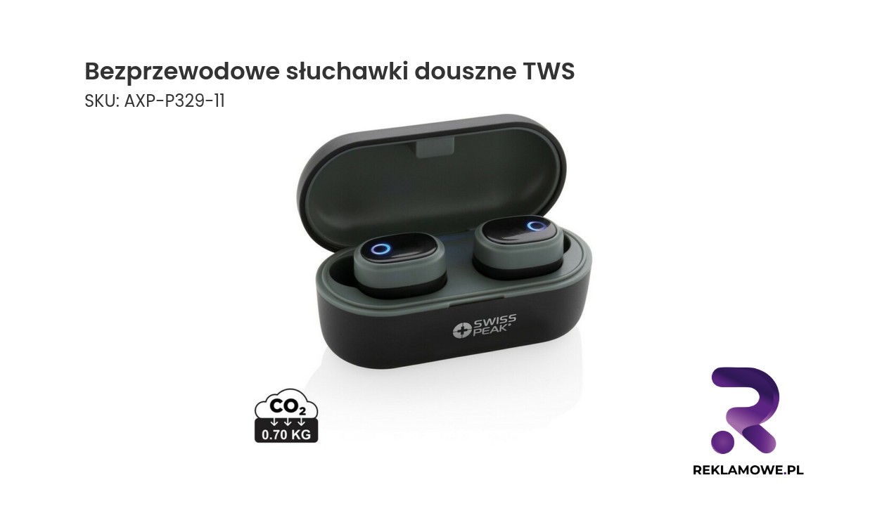 Nowoczesne bezprzewodowe słuchawki douszne TWS