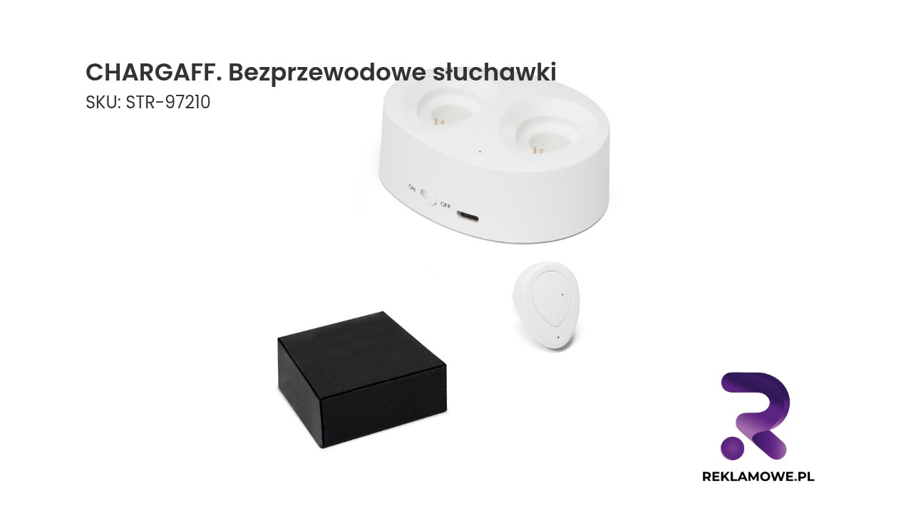 Słuchawki bezprzewodowe CHARGAFF w białym kolorze