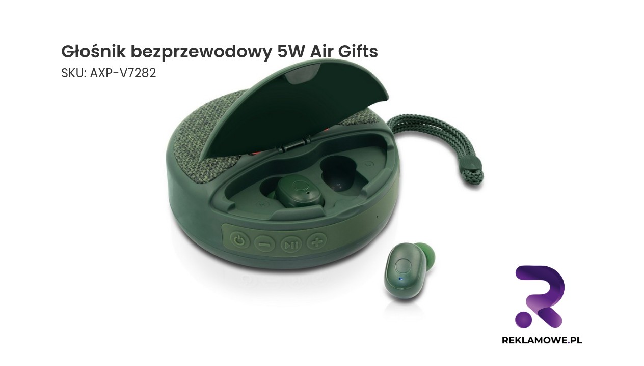 Głośnik bezprzewodowy 5W Air Gifts, radio, bezprzewodowe słuchawki douszne | Caleb Głośnik bezprzewodowy 5W marki Air Gifts