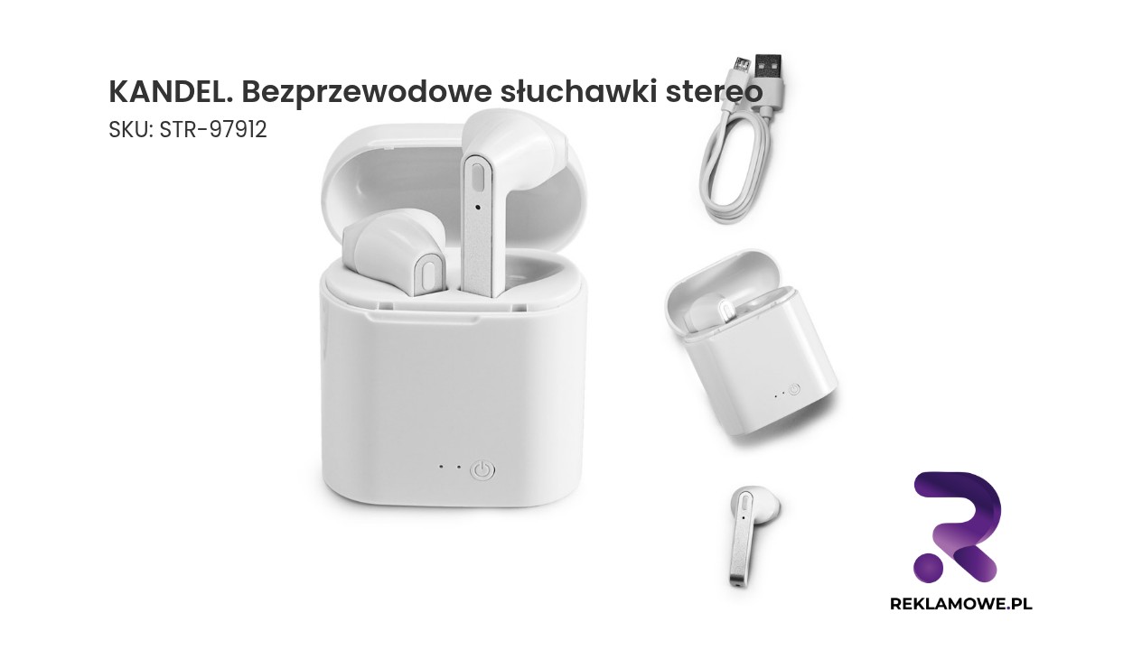 KANDEL. Bezprzewodowe słuchawki stereo ABS Bezprzewodowe słuchawki stereo marki KANDEL