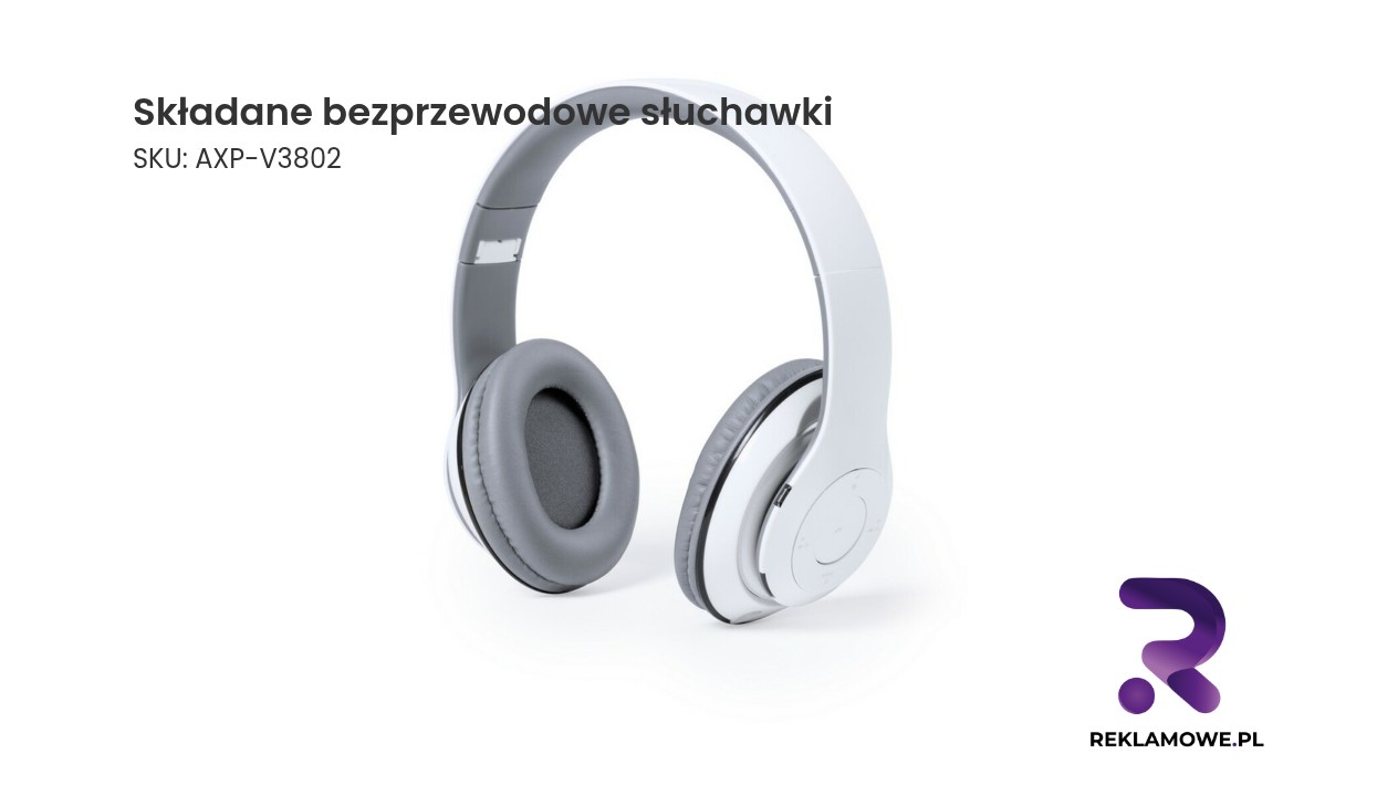 Składane bezprzewodowe słuchawki nauszne, radio Składane bezprzewodowe słuchawki nauszne