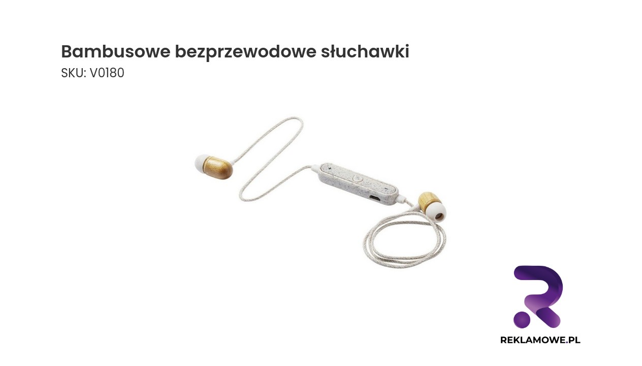 Bambusowe bezprzewodowe słuchawki