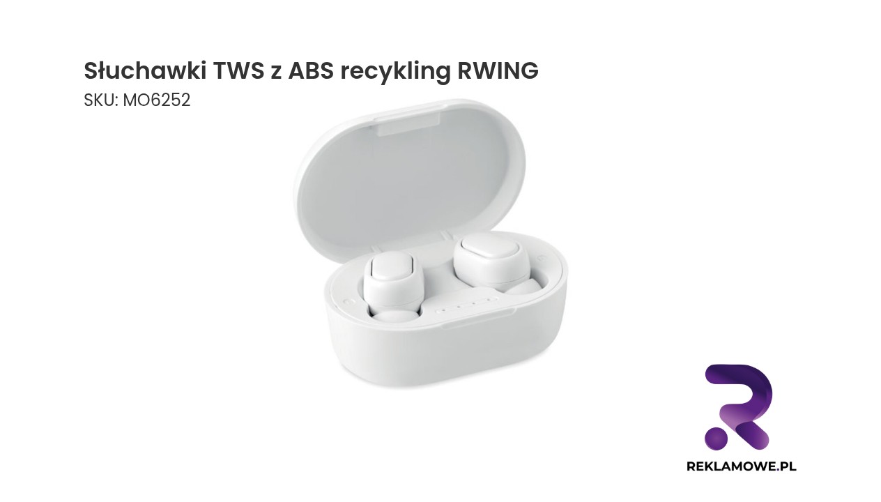 sluchawki TWS z ABS recykling RWING 2
