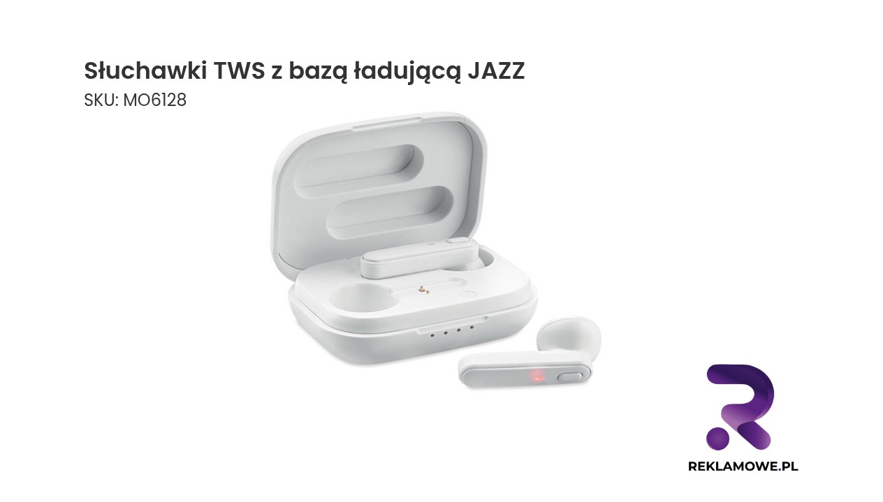 Słuchawki TWS z bazą ładującą JAZZ