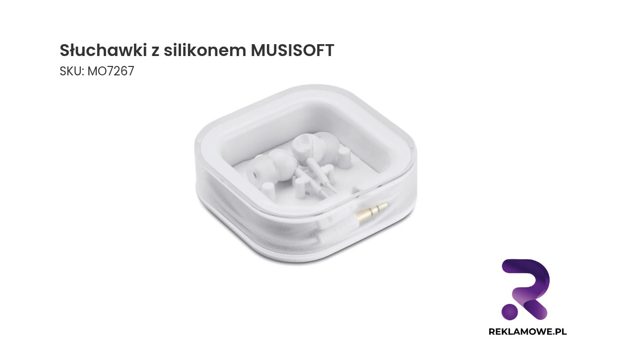 Słuchawki z silikonem MUSISOFT – wygodne słuchawki douszne z silikonowymi końcówkami